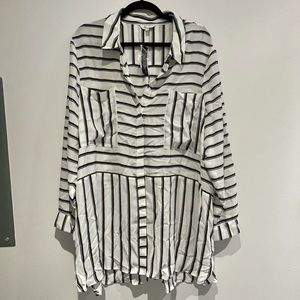 Reitmans Stripped Tunic Blouse